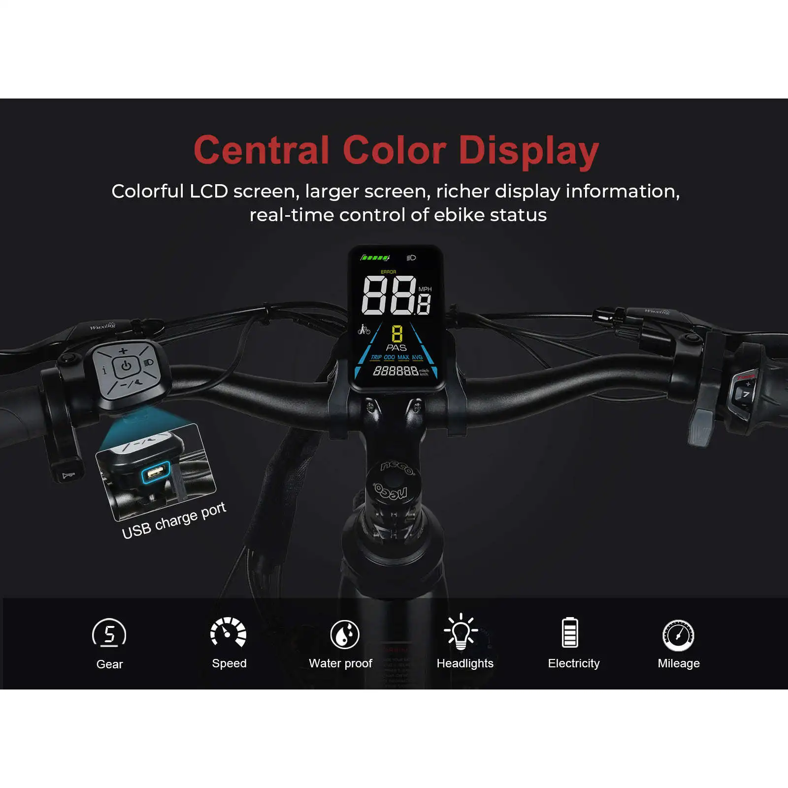 RS-A01 Pro-T Urban Elektrofahrrad, 500-W-Hinterradnabenmotor, 60-V-Akku, intelligentes elektronisches Citybike, Reichweite über 40 km