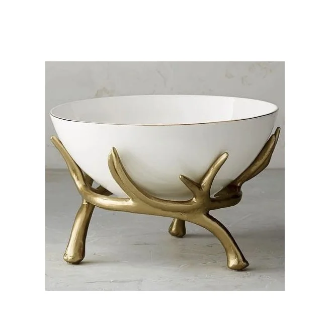 Tin Bowl Decatur Handmade Decorative Aluminum Deer Bowl - Perfect for Home