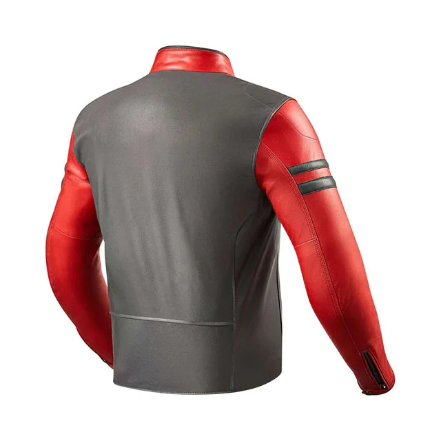 thumbnail image 2 of BIESSE Men's Leather Motorcycle Jacket - Vintage Style, CE Protections (XS-4XL) - Coffee Rac 2 of 5