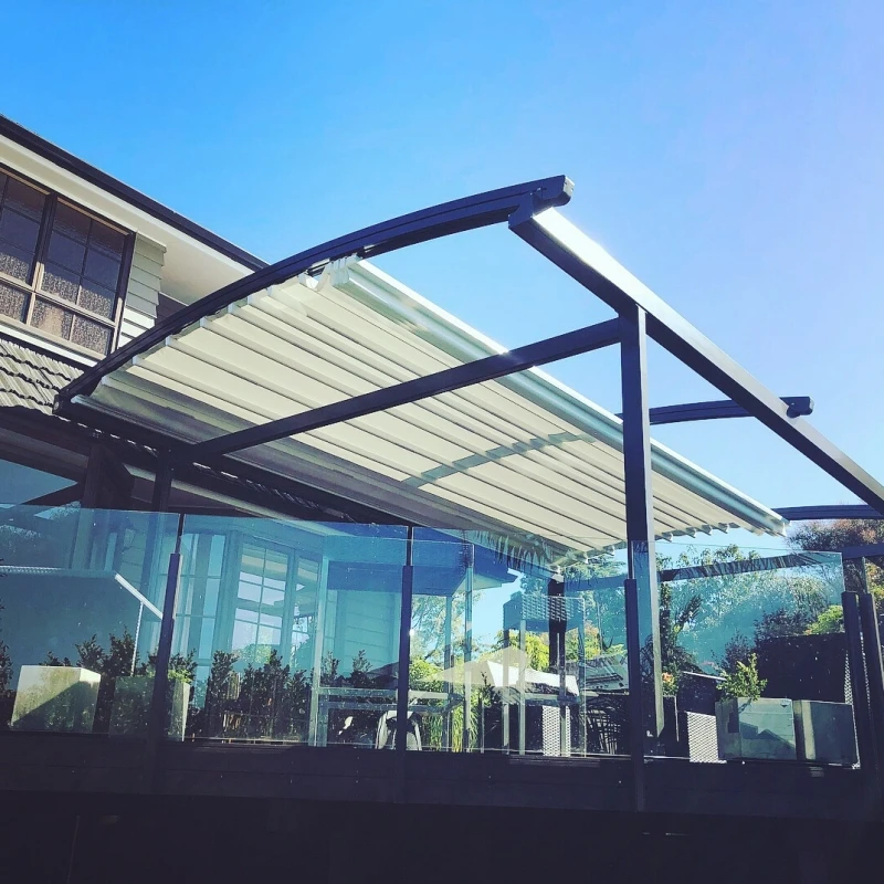 Outdoor Opening Gazebo Automatic PVC Pergola Systems Metal Garage Patio Awning Retractable Roof Shade