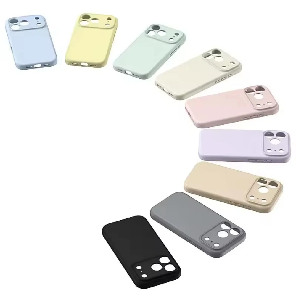 product liquid silicone phone case for iphone 17 16 15 14 13 pro max with plush fiber high quality matte skin feel case laudtec-4