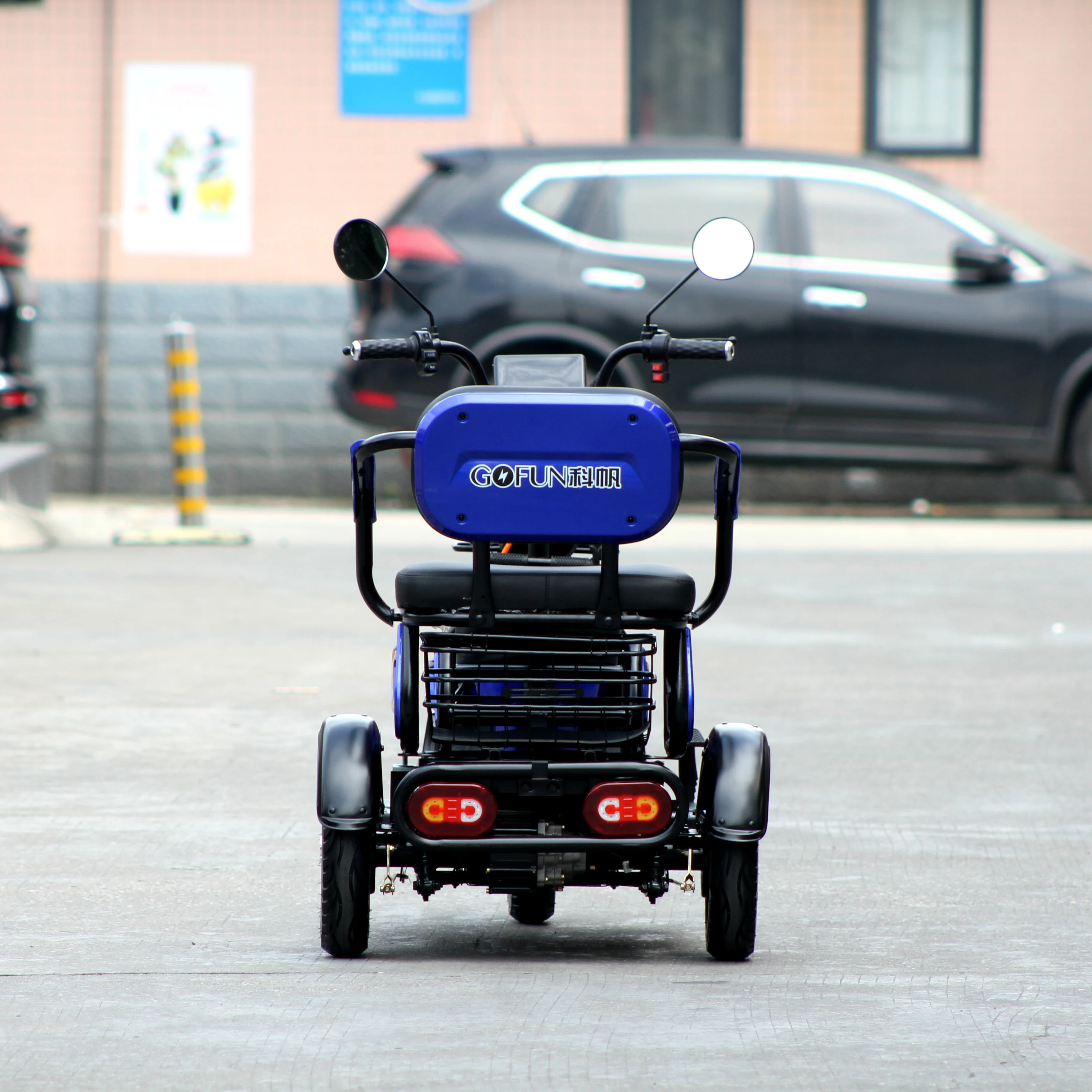 Leisure 500W E-Bike Trade Parent-Child Three-Wheeled Electric Bike Electric  Tricycle Adult Walking for the Elderly