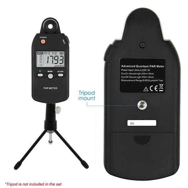 Advanced Digital Par Meter Light Intensity Fullspectrum Quantum Ppfd Tester Indoor & Outdoor