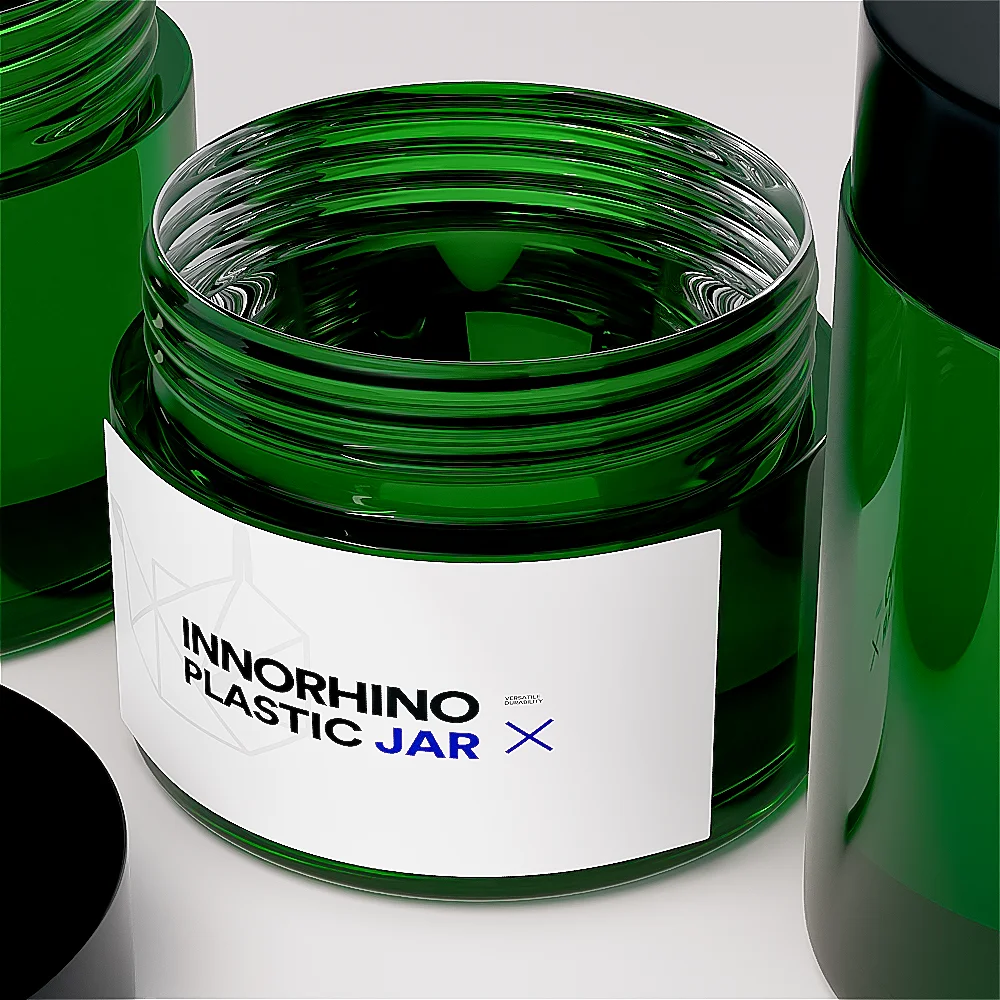 Custom Logos Plastic Jars Bottles Containers with Lids