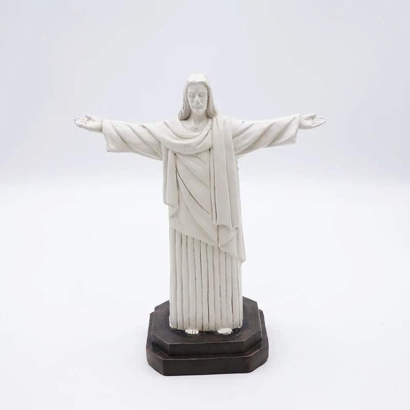 Religious home decor resin white Jesus sculpture figurine