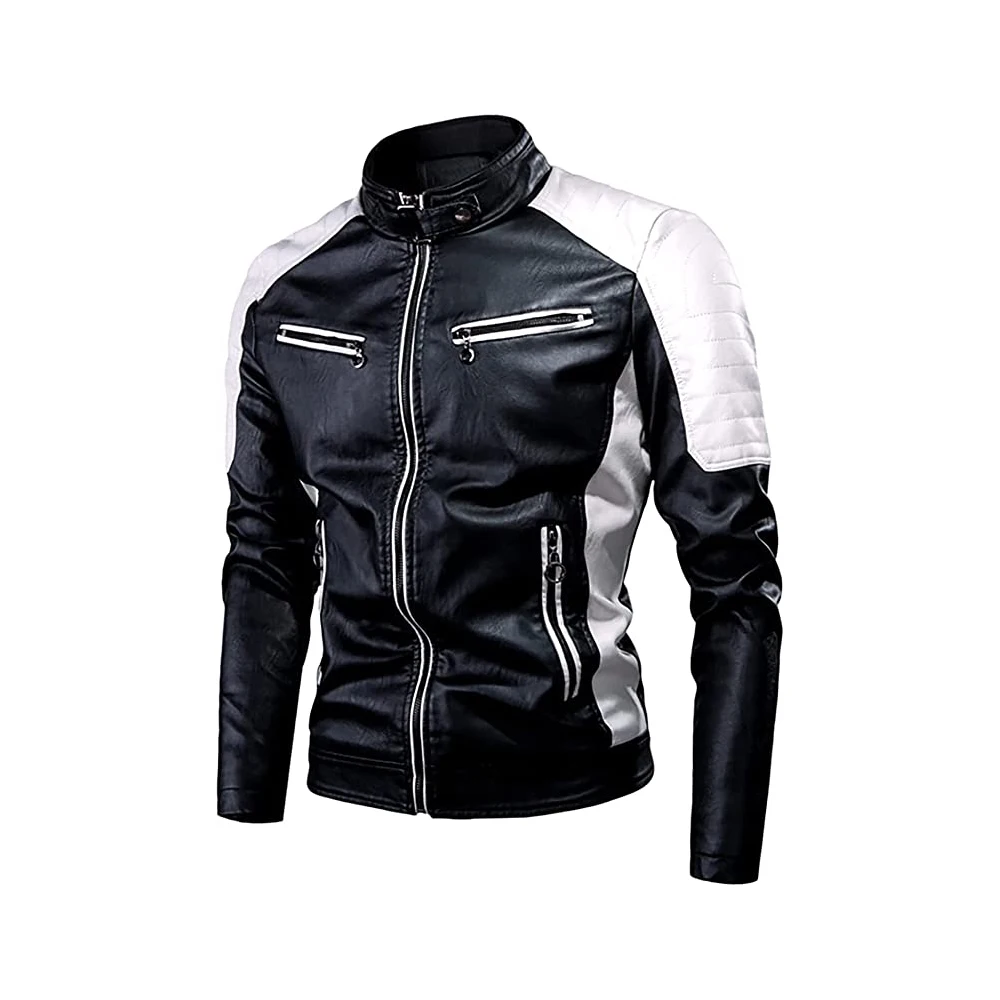 Full Sleeves Comfortable Motorbike Leather Jackets Custom Made Motorbike Leather Jackets 2022