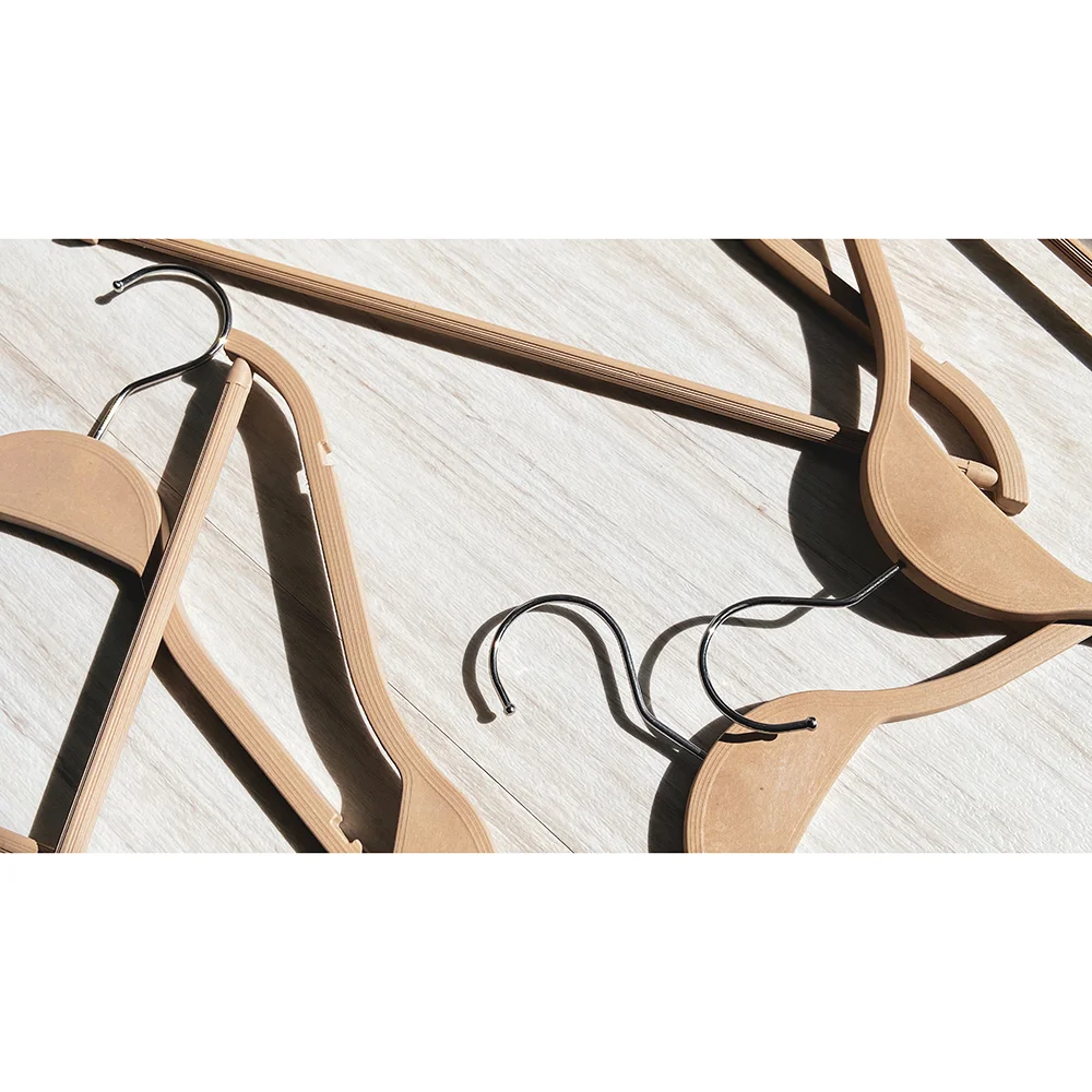 Customize Logo Sustainable Wheat Straw Recycle Hanger Biodegradable Eco