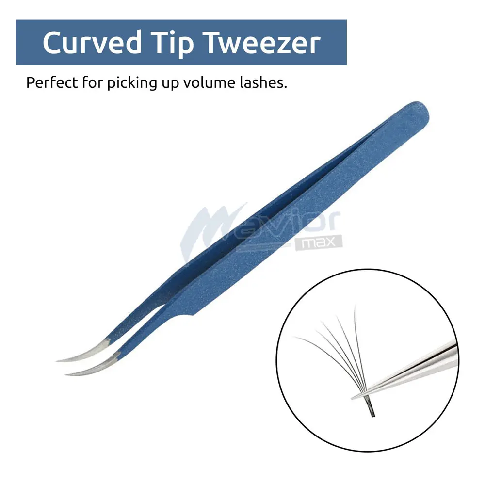 Customize Logo Eyelash Tweezer Blue Plasma False Eyelash Extension