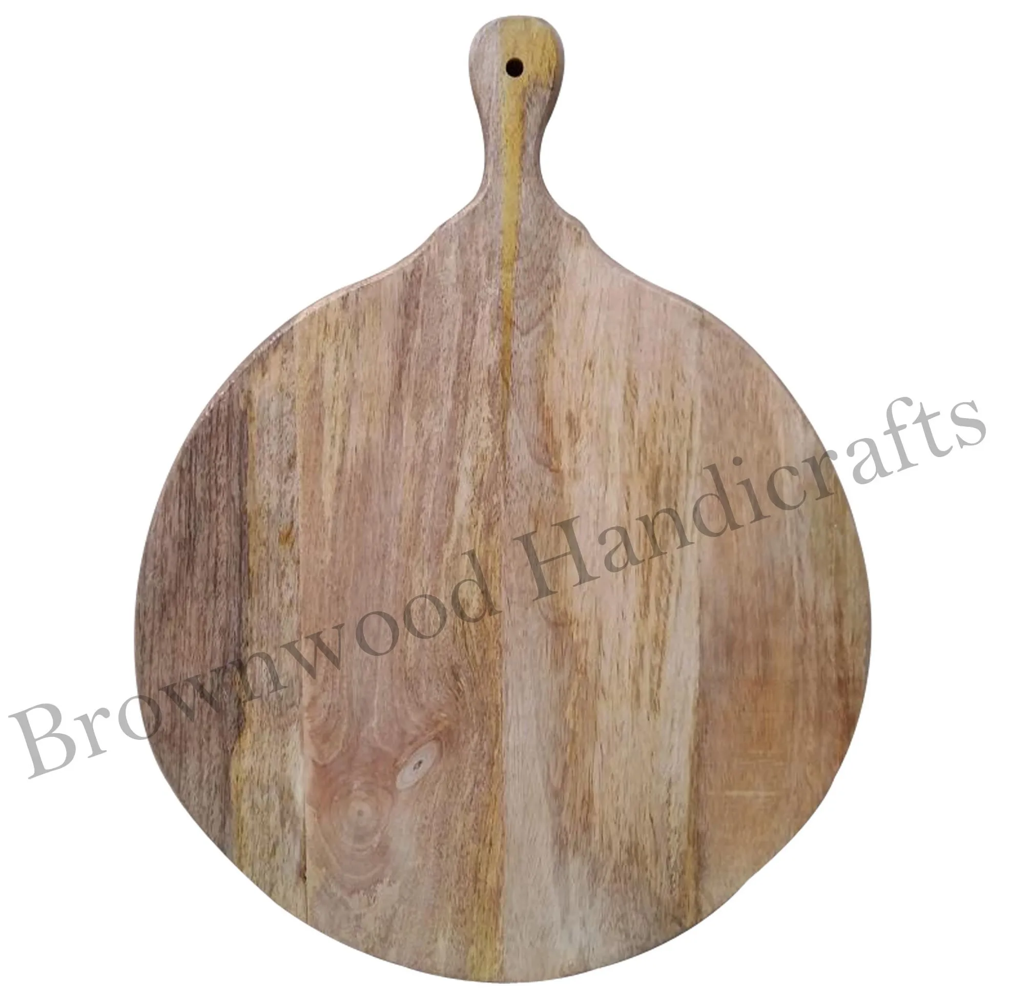 Handcrafted Solid Mango Wooden Round Cutting Board for Chopping and Charcuterie Direct from Indian Manufacturer and Exporter