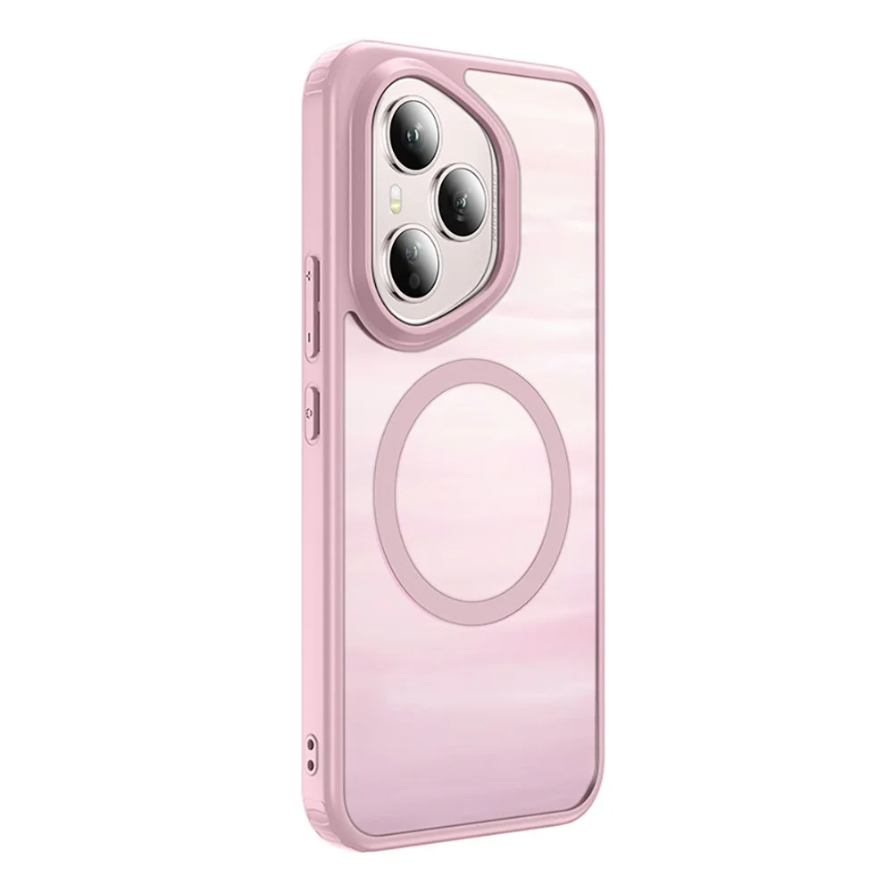 TPU マットケース Honor 400/400pro用 透明マグネット付き電話ケース ショックプルーフ 無線充電対応 Laudtec