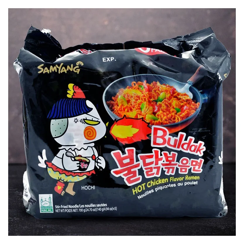 [Halal] Spicy Snack Ramen Buldak Stew Type Hot Chicken Flavor 145g X 5pack