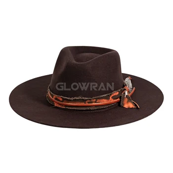 Glowran 2024 Womens Fashion Fedora 100% Australian Wool Hat Ready To Ship