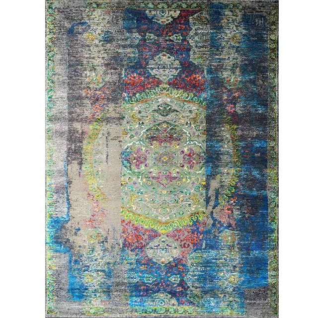 Hand geknpfte indische Wolle Bambus Seide Teppich Persian Weave Knots  Luxus hand gefertigten Teppich langlebige Wohnkultur direkt vom Hersteller