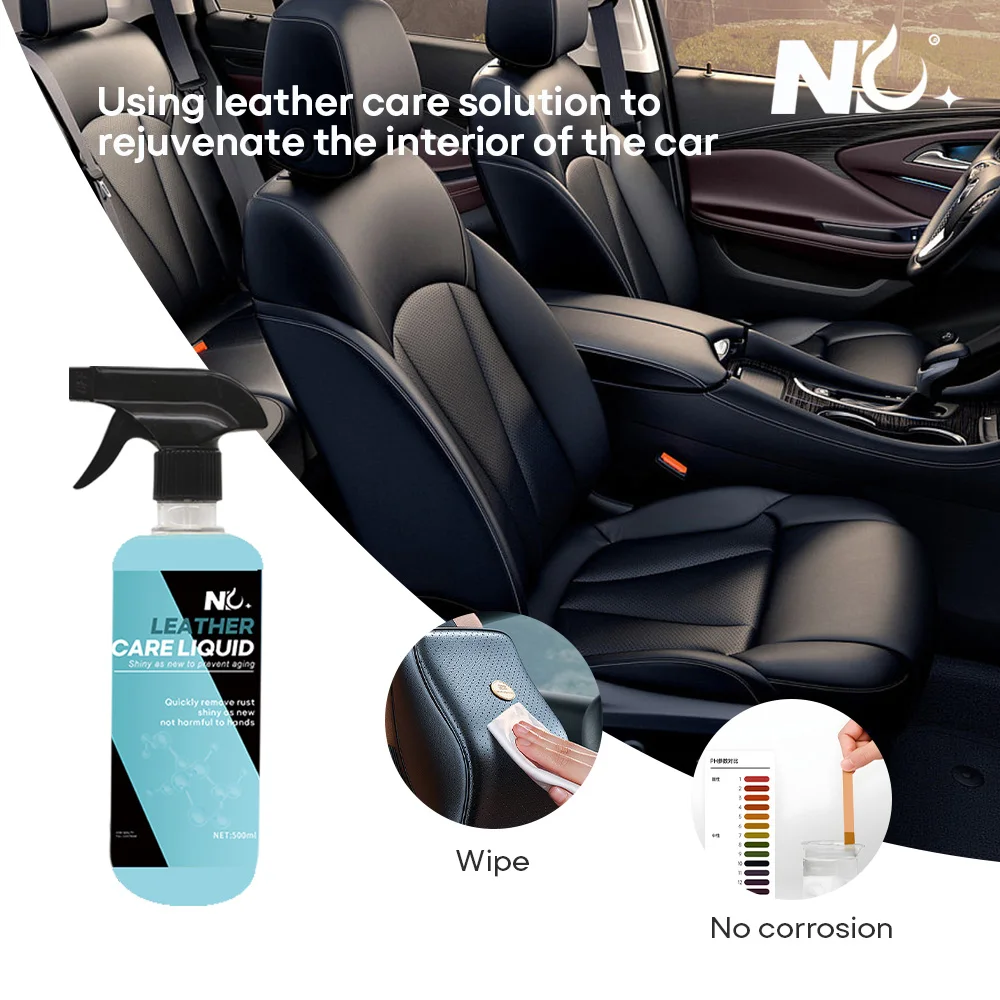 500ml New Arrive Oem/odm Car Care Car Liquid Wax Leather Polish Wax Care Car Leather Glaze For