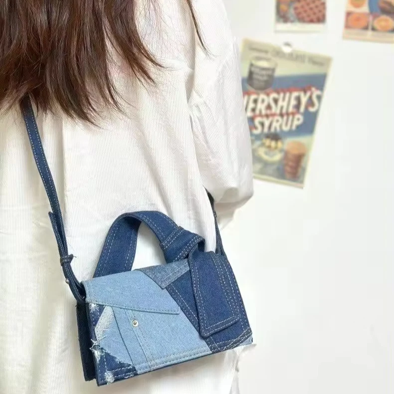 Shop Our New Design Patchwork Denim Crossbody Bag