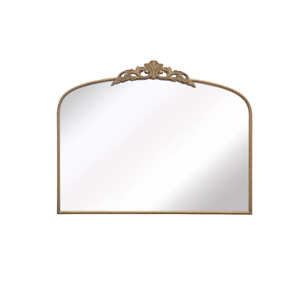 Arendahl Traditional Arch Mirror Vintage Decorative Wall Mirror Gold