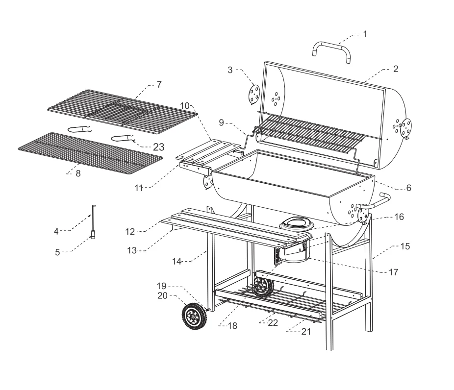 Keyo Barbeque Bbq Grills Barbecue Metalen Staal Houtskool Grill Braai