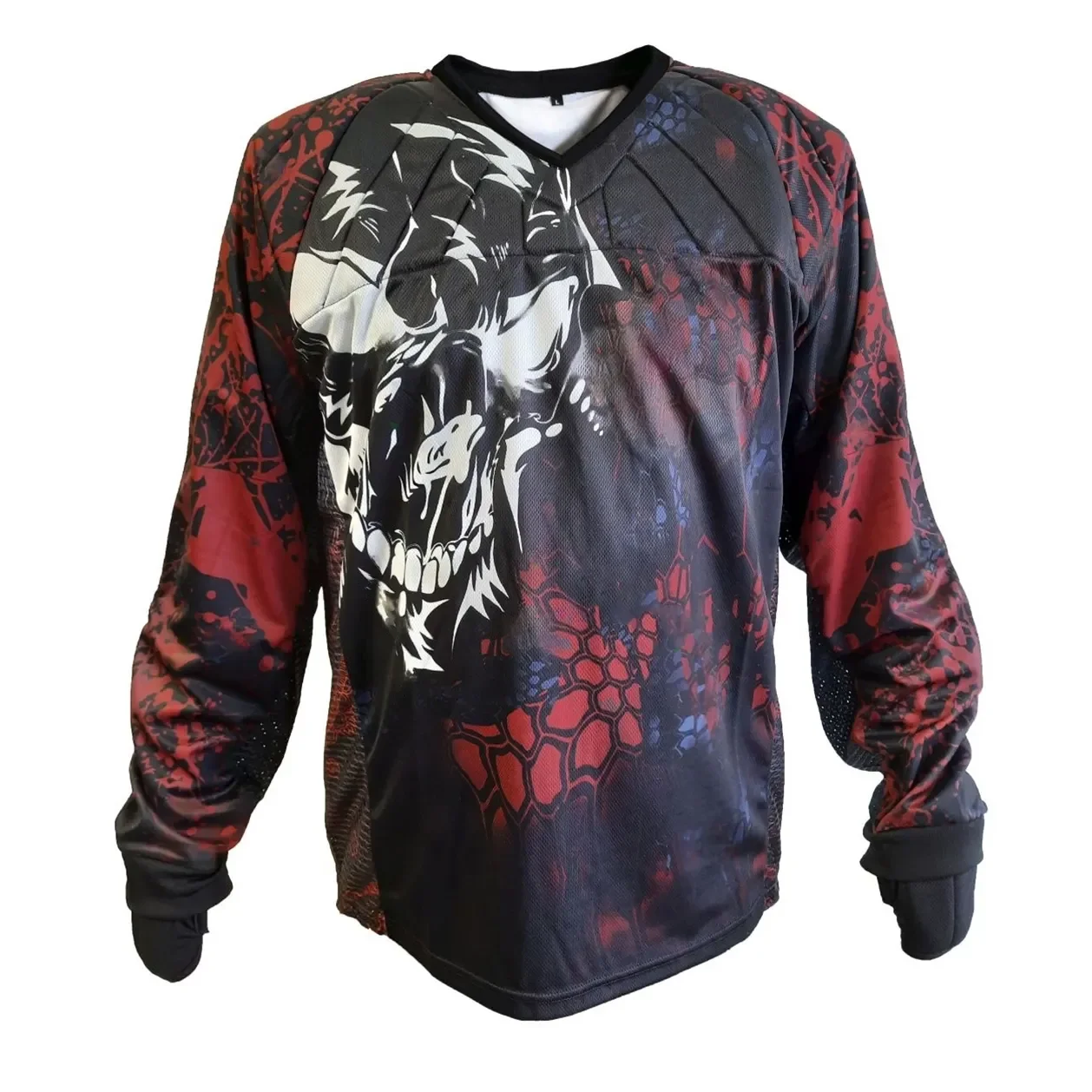 Professional Custom Long Sleeve Sublimation Paintball Jersey With Elbow