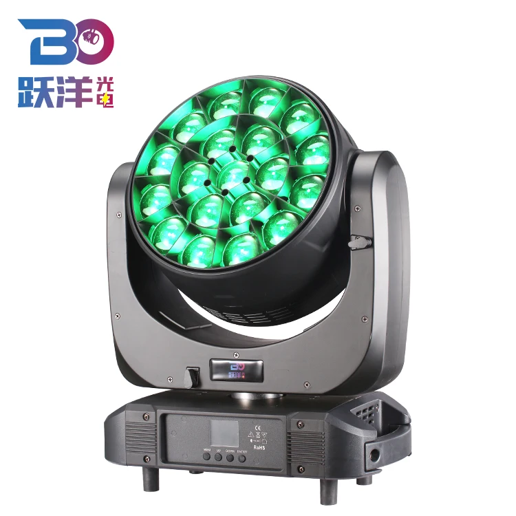 19x40 Zoom Wash RGBW LED Moving Head Light – DMX Control, 50° Zoom