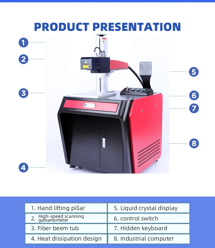 Keyboard Fiber Metal Mopa Laser Engraver Plastic Laser Blanks Mirror