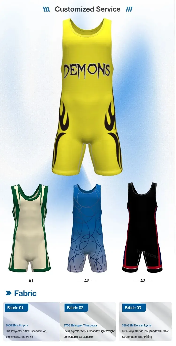 Oem Manufacturing Custom Design Logo Wrestling Gym Fitness Blue