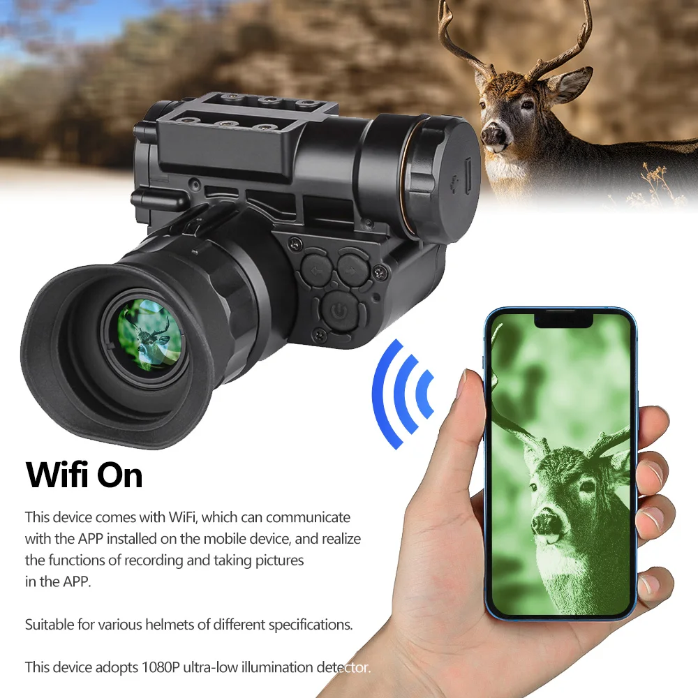 Infrared Head Mount Night Vision Monocular Night For Hunting And ...