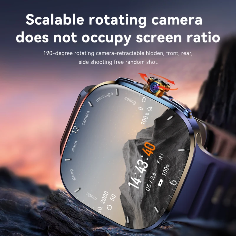 5G M99 Large Screen Smart Watch Play Games Support Phone Call BT Call Deepseek Youtube Tiktok 4G 5G SIM Card Watch