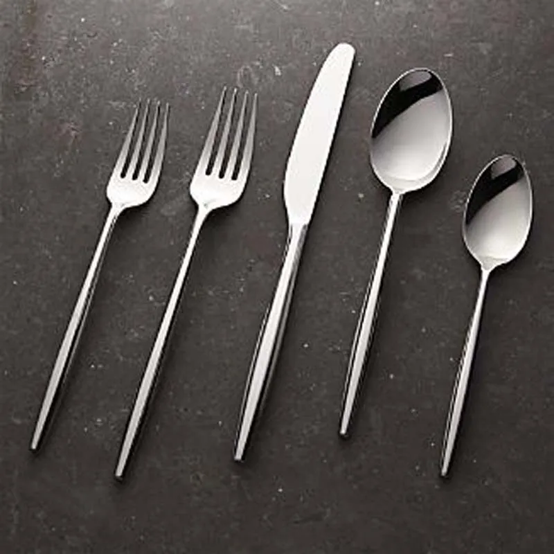Elegant Tableware Kitchen Serving Spoon New Designer Handle Salad Server Stainless Steel Salad Servers