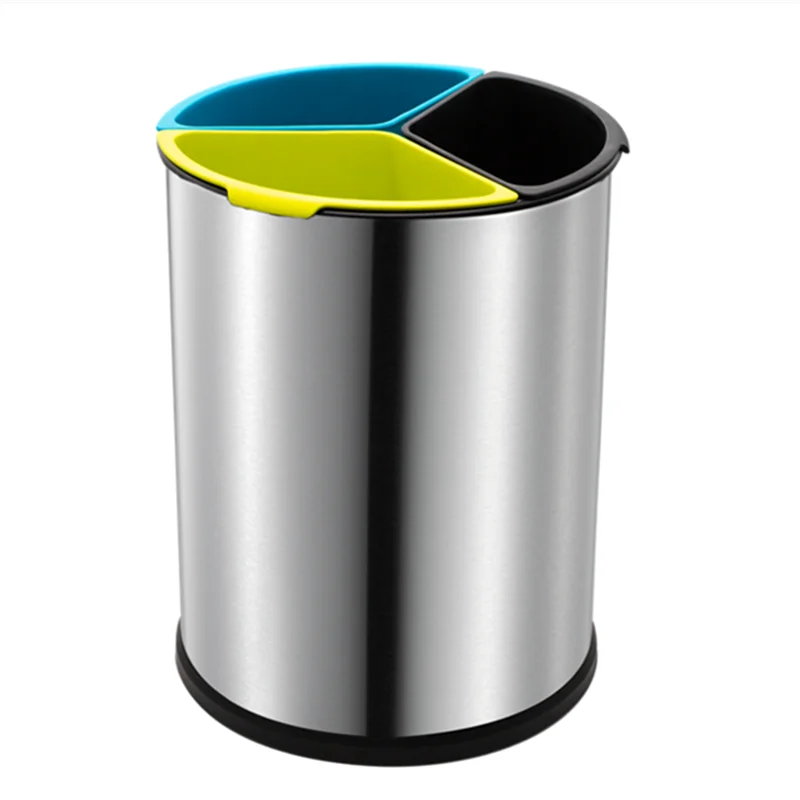 Hotel Guest Room Separation Bin Office Waste Sorting 3.5l Three