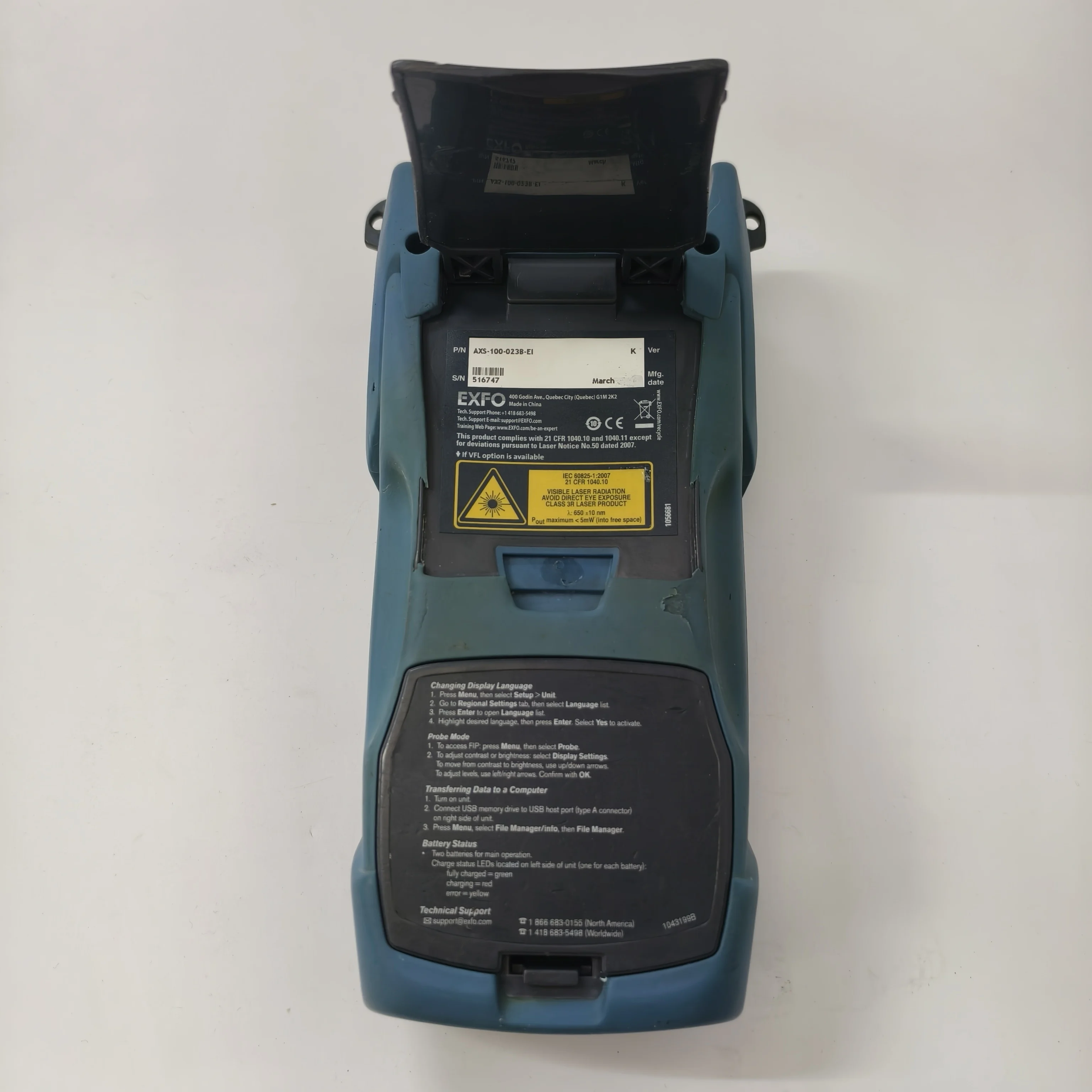 Used EXFO AXS-100 Optical Time Domain Reflectometer Fiber OTDR