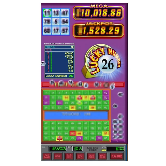 Vertical KENO 2 with Numbers  for Coin Operate Arcade Machine Video Game  Fire Link Wms550 Pog Game Board Game Machine
