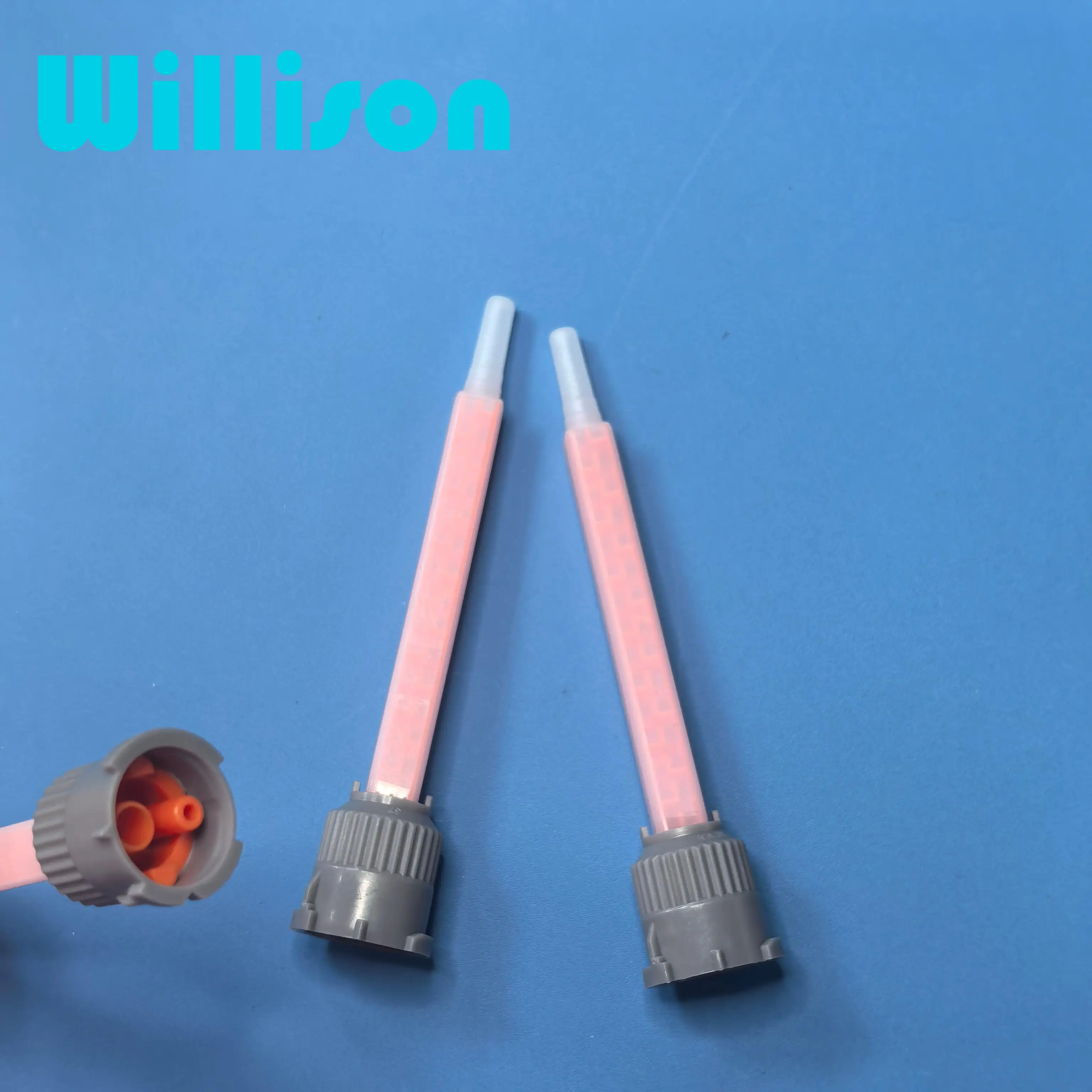 MBQX05-16L 10:1 Red Mixer Static Mixer Element Epoxy Tip Silicone Sealant Tips Nozzle Mixer Mixing Nozzles MB06-16 10:1