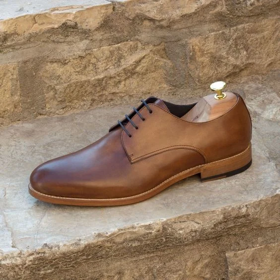 Men's Derby Shoes Mater Black And Brown Synthetic Leather Comfort For Office And Formal Events main image 1