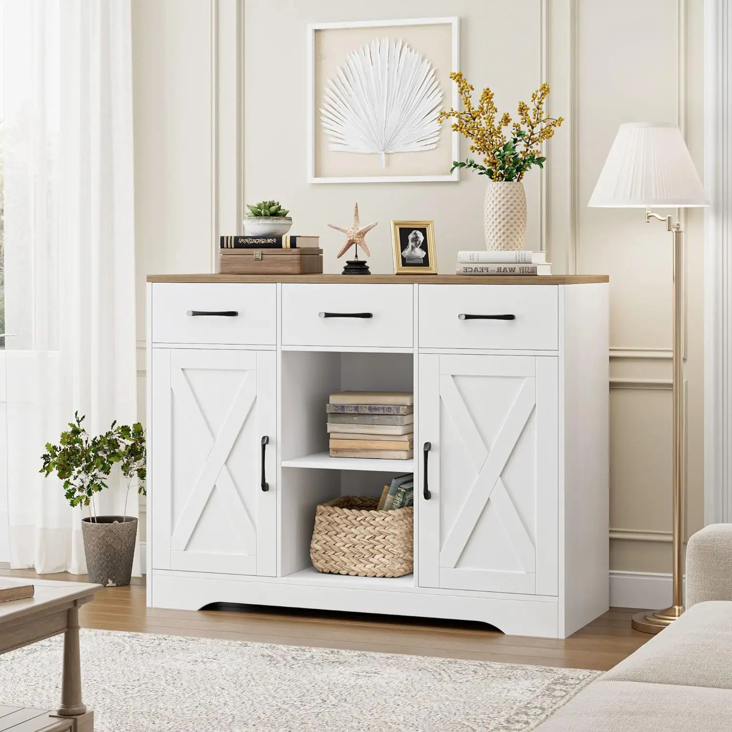 New Design Modern Sideboard,Wood Storage Cabinet With Drawers And ...