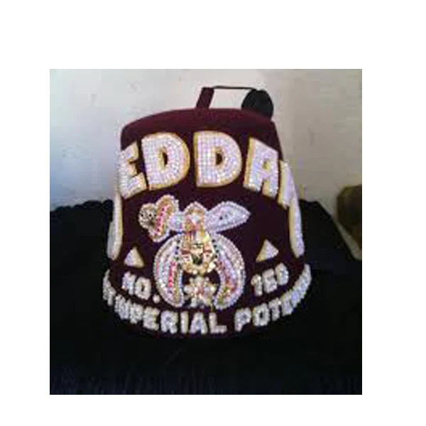 Шляпа Masonic Fez вудбери антиквариат онлайн Shriner Bejeweled шляпа легиона банное