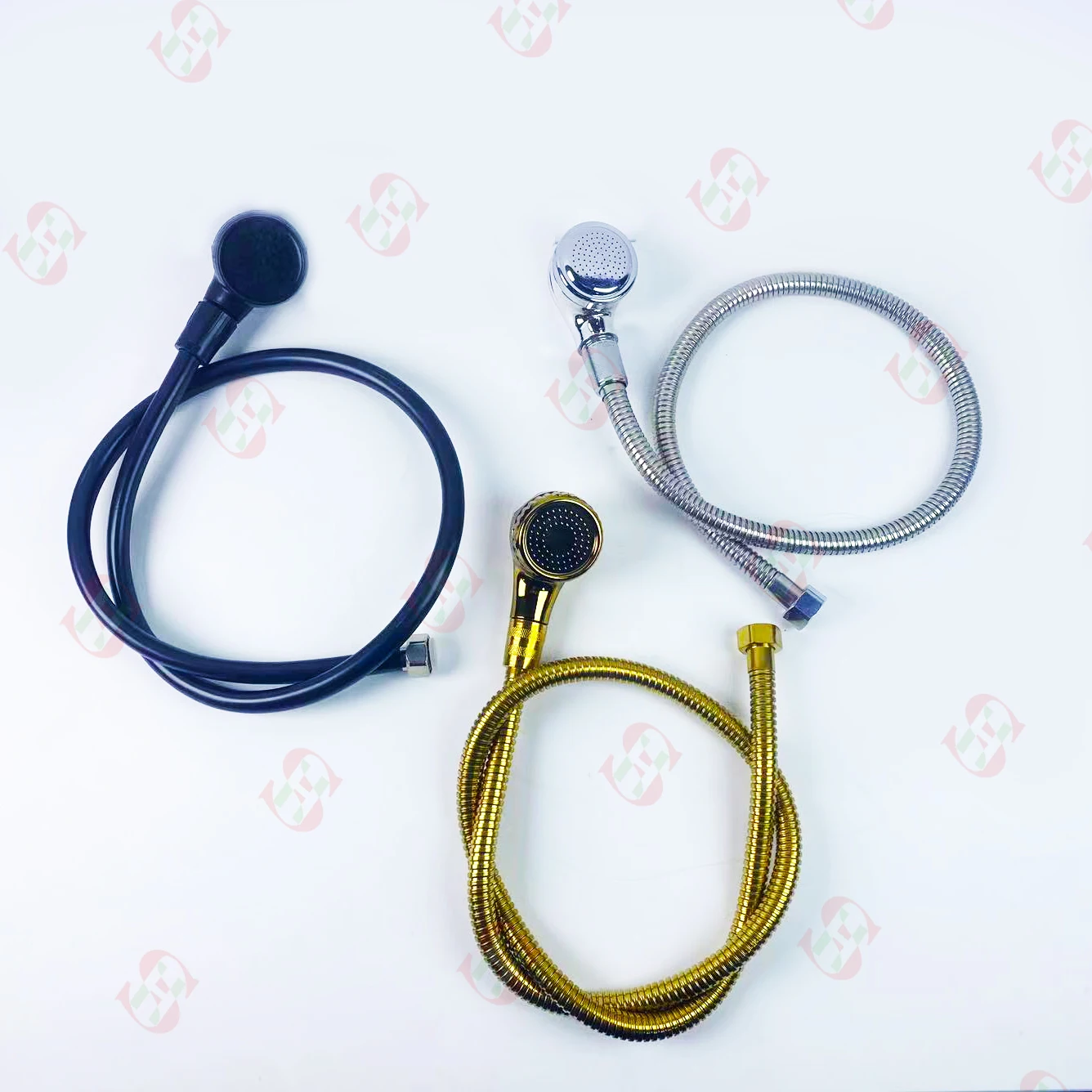 Shenghui Shampoo Basin Accessories Shower Beauty Salon Gold Head With Handheld Salon Showers