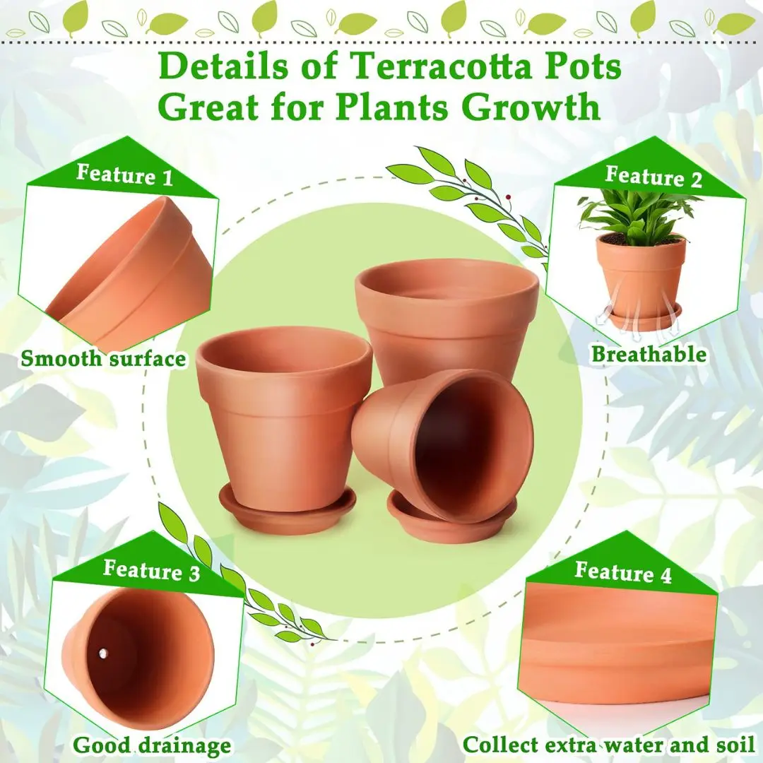 Hand Made Terracotta Flower Pot,Ceramic Flower Pot,Clay Garden Planter