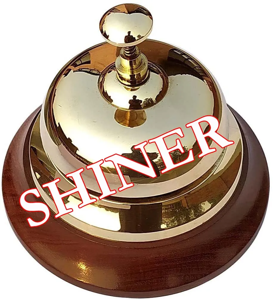 Beautiful Designer 5" Brass Desk Call Bell Service for Hotels Schools