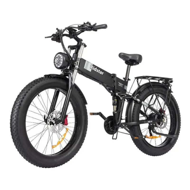 RIDSTAR H26 Pro 26 Fat Tire Electric Foldable Bike with 1000W Motor and 48V 23Ah Lithium Battery Power Supply