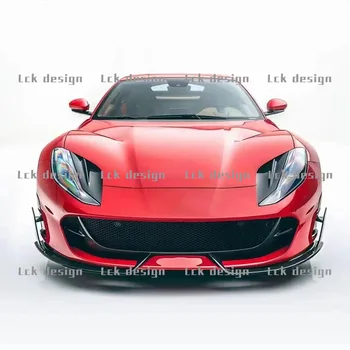 For Ferrari 812 Surperfast MS Style Front Rear Bumper Diffuser Lip Wrap Angle Side Skirts Tail Lamp Cover Body Kit