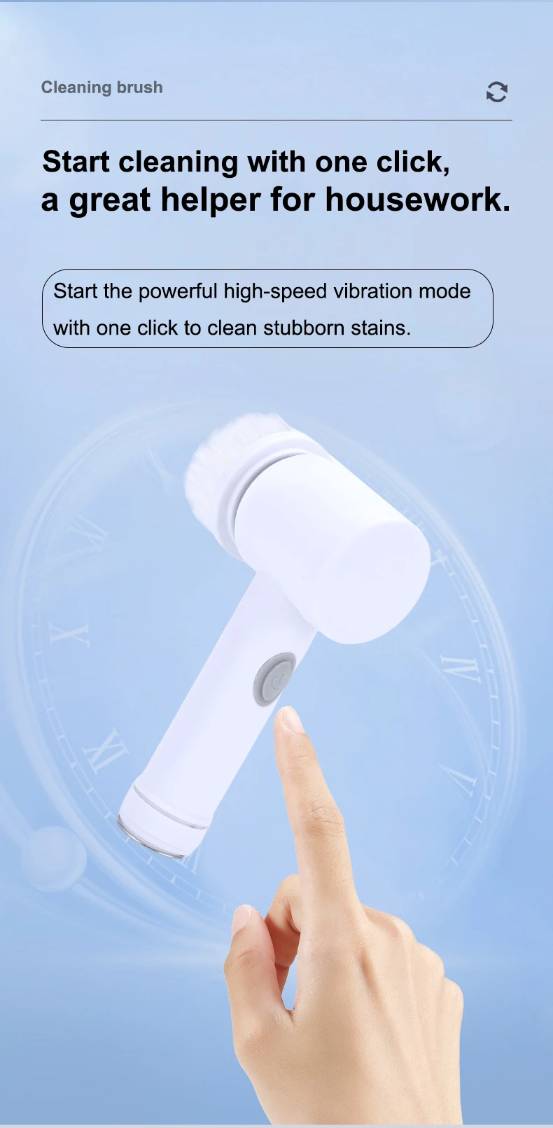 Electric Cleaning Brush Bathroom Scrub Kitchen Cleaning Tool Usb 5 In 1