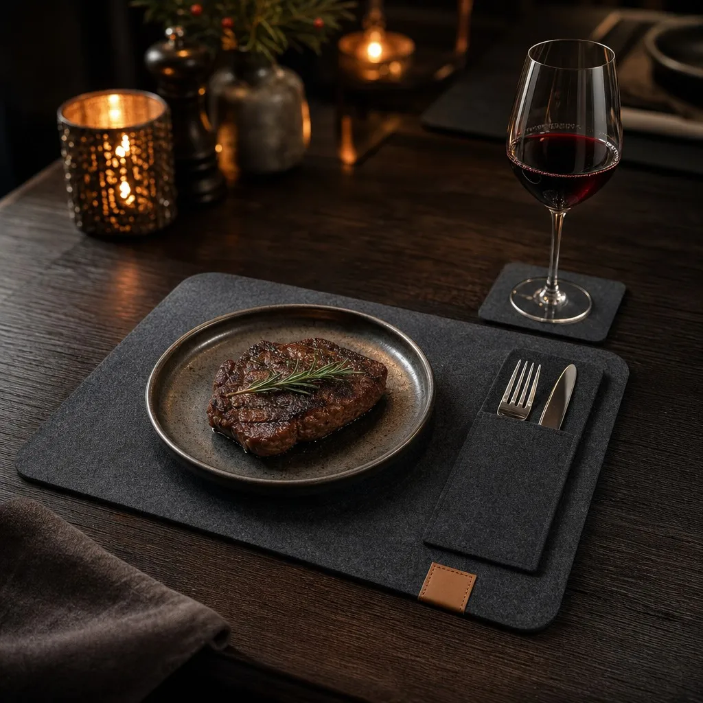 festive dinner table scene