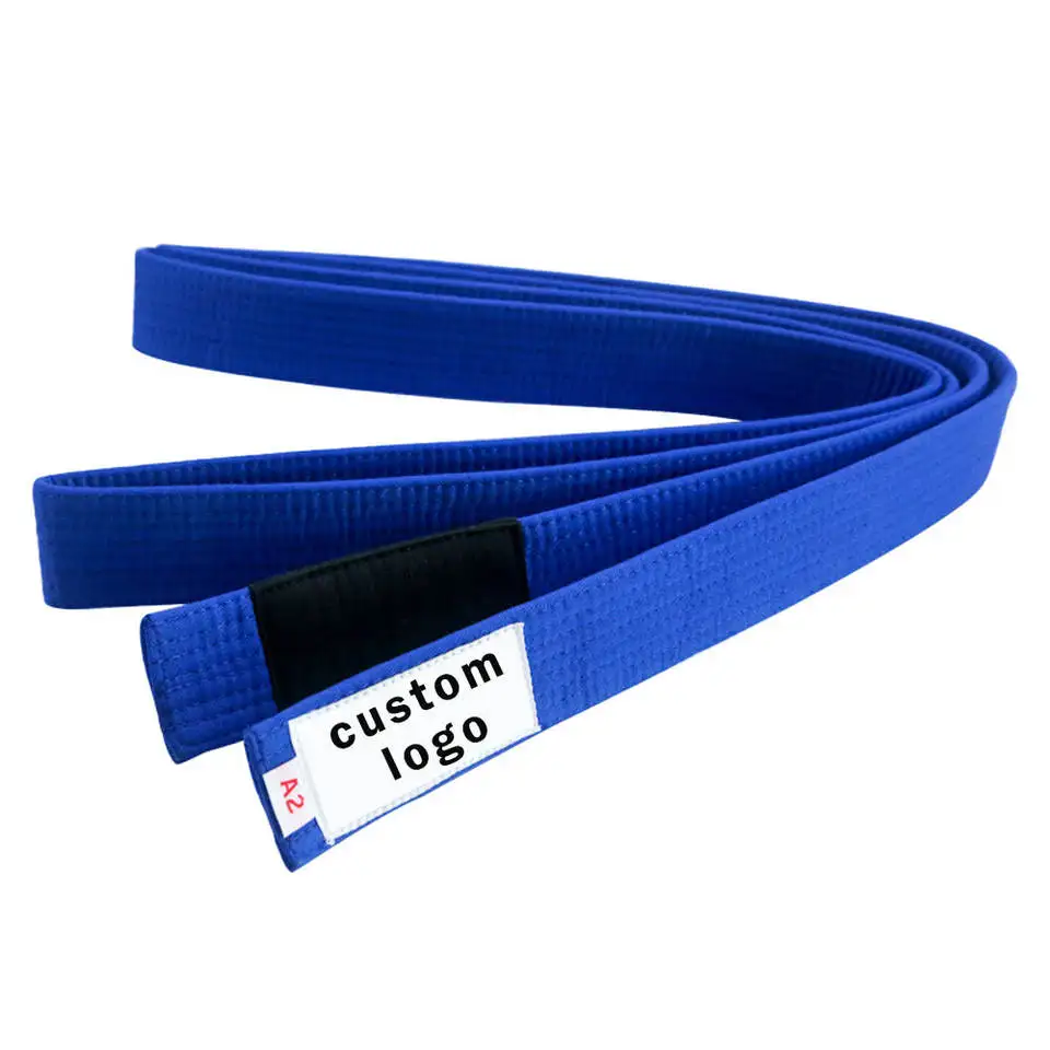 Wholesale Oem New 2024 High Quality 100 Cotton Martial Arts Belt Blue