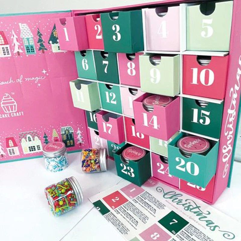Custom Printing Christmas 25 Days Advent Calendar Gift Box