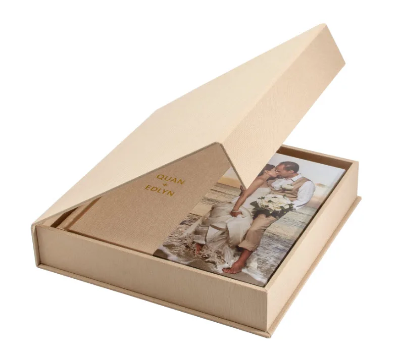 Linen Or Leather Or Suede Wedding Photo Album Packing Buy Linen Box
