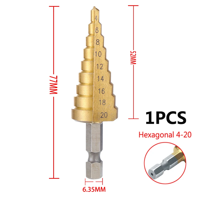 Custom 2 Inch High Speed Steel Titanium Step Drill Bit