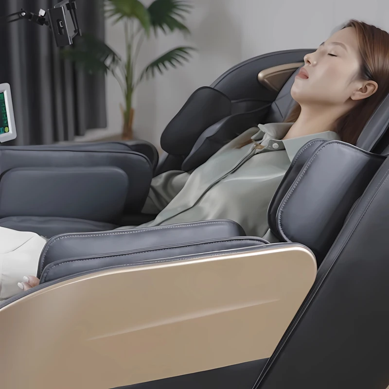 product 2025 electric human touch airbags luxury full body smart ai speaker massage chair 4d zero gravity foot roll-3