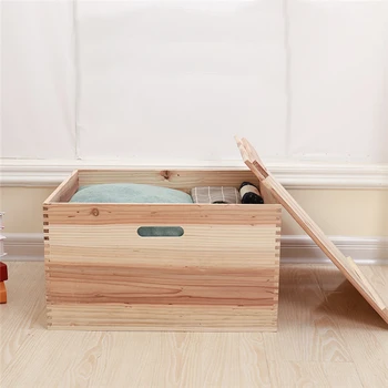 売れ筋スペイン杉ウッドハンパーギフトボックス木製収納クレート