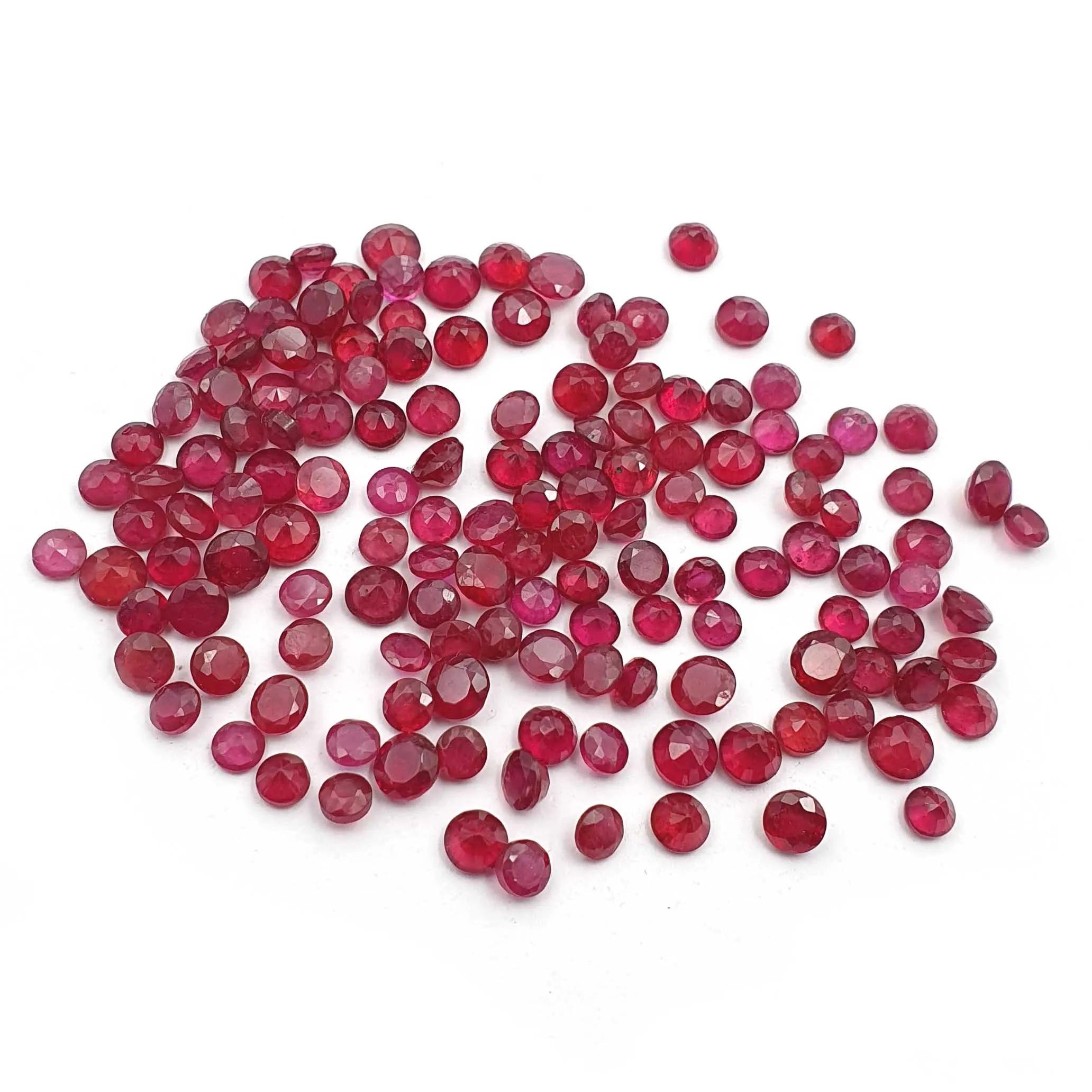 Natural Ruby Round Cut Loose Gemstone Lot 30 Pcs 45 Mm 10 Ct Buy