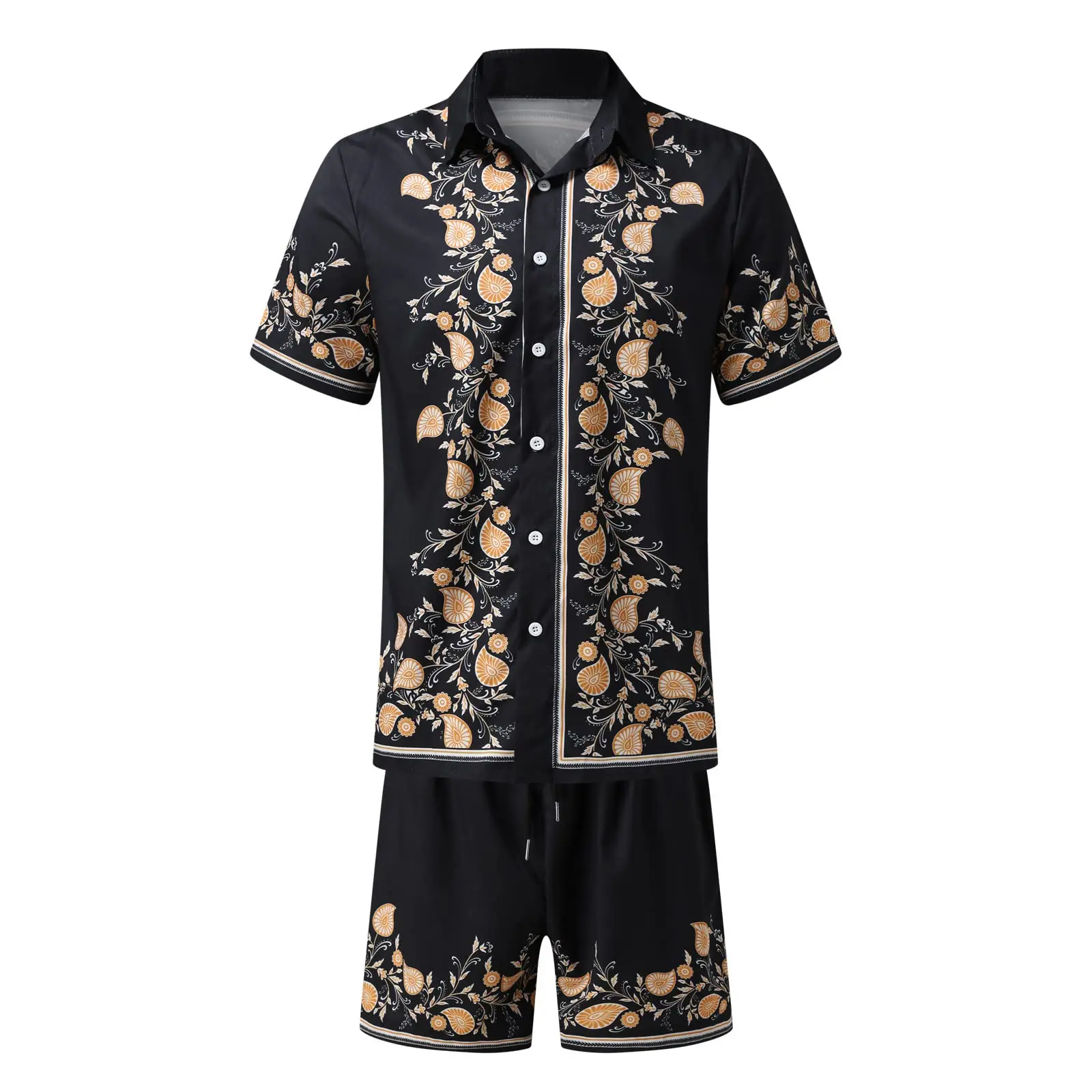 Oem Custom Print New Hawaiian Beach Wear Herren Shi Sho Set Herrenhemd Sommerkleidung Farbdruck mit kurzen Ärmeln33_voghion.com